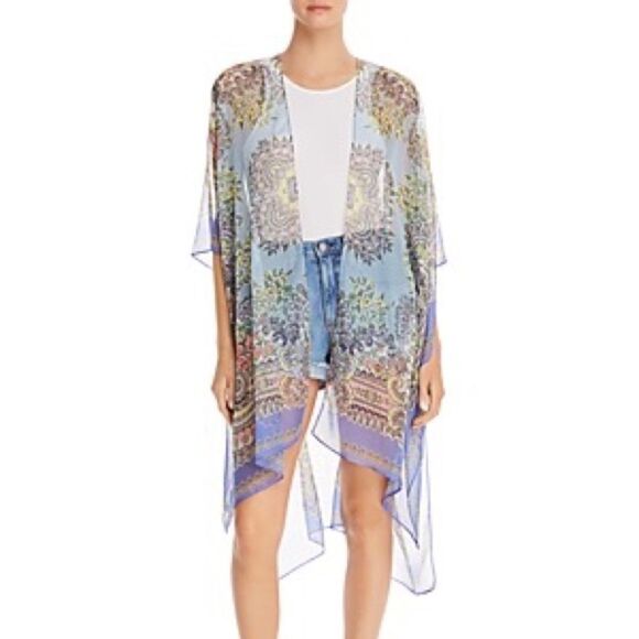 Echo Floral Paisley Ruana NEW - Picture 1 of 2